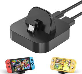 img 4 attached to 🔌 Compact Charging Stand for Nintendo Switch and Switch Lite with Type C Port, Portable Charger Dock Station for Travel