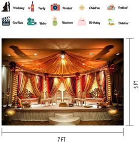 img 3 attached to EOA 7(W) X5(H) FT India Wedding Platform Photography Backdrop Marriage Ritual Altar Background East Ceremony Wall Decor Photo Booth Studio Props