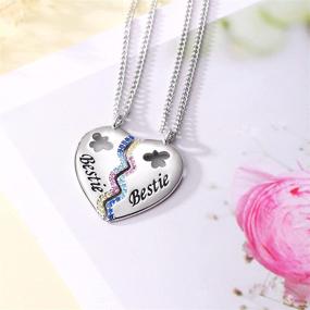 img 1 attached to TRENSYGO 925 Sterling Silver Mother Daughter Best Friend Necklace: Perfect Christmas Graduation Birthday Gift for Unbiological Sisters and Besties!