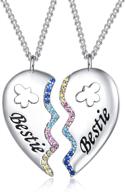 trensygo 925 sterling silver mother daughter best friend necklace: perfect christmas graduation birthday gift for unbiological sisters and besties! logo