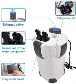 img 3 attached to 🐠 Polar Aurora 4-Stage External Canister Filter with 9-Watt UV Sterilizer, 525 GPH - Built-In Pump Kit