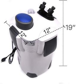 img 1 attached to 🐠 Polar Aurora 4-Stage External Canister Filter with 9-Watt UV Sterilizer, 525 GPH - Built-In Pump Kit