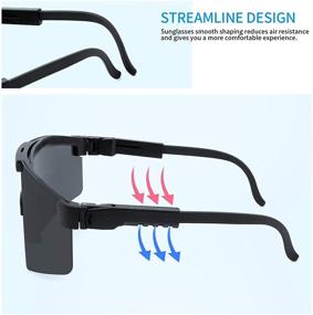 img 1 attached to The New Sports Polarized Sunglasses UV400: Ultimate Outdoor Cycling Glasses for Men and Women (with Logo)