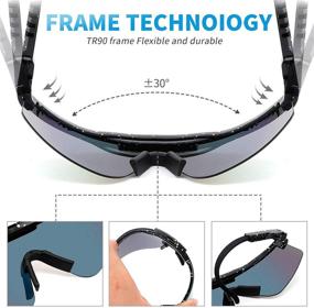 img 2 attached to The New Sports Polarized Sunglasses UV400: Ultimate Outdoor Cycling Glasses for Men and Women (with Logo)