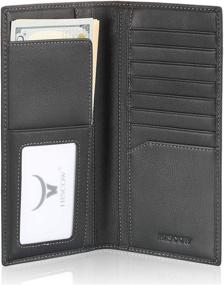 img 4 attached to HISCOW Black Bifold Wallet with Handy Compartments for Men's Accessories