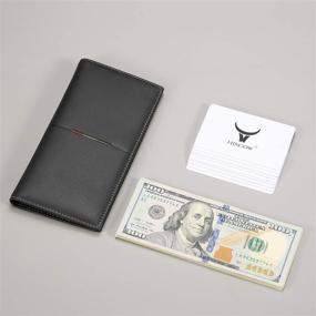 img 3 attached to HISCOW Black Bifold Wallet with Handy Compartments for Men's Accessories