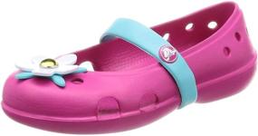 img 4 attached to 👑 Cute and Comfortable Crocs Girls Keeley Barely Little Girls' Shoes and Flats: A Perfect Fit for Your Little Princess