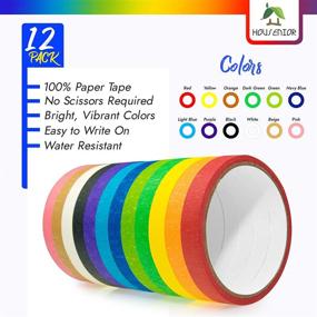 img 2 attached to 🎨 12-Pack Masking Tape Painters Colored Decoration - Colorful Craft Art Paper for Painting and DIY Decoration - Rainbow Painter Rolls - Kids DIY Decorative Colorful Arts Crafts for School Classroom