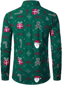 img 3 attached to 🎄 JOGAL X Large Men's Clothing - Christmas Sleeve Button for Improved SEO