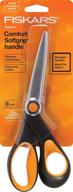 ✂️ fiskars 175800-1002 razor-edge softgrip scissors, 8 inch, black: premium cutting tool for precision, comfort, and durability logo