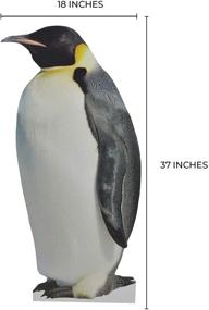 img 1 attached to 🐧 Мозаичный картонный вырез пингвина в натуральную величину: веселое украшение для вечеринки и магазина, высотой 3 фута