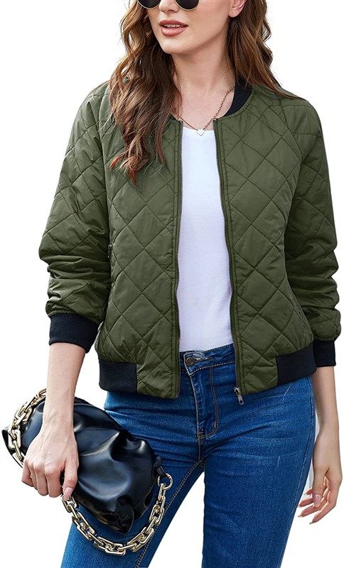 Zeagoo Womens Classic Quilted Jacket Women's Clothing and Coats ...