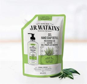 img 2 attached to Aloe and Green Tea J.R. Watkins Hand Soap Refill - 34 fl Ounce