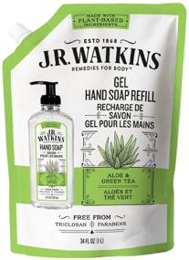 img 4 attached to Aloe and Green Tea J.R. Watkins Hand Soap Refill - 34 fl Ounce