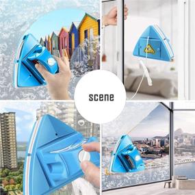 img 3 attached to 🪟 KOKITEA Double-Sided Window Cleaner Glass Wiper Magnetic Cleaning Tools - Easy Washing for High-Rise Double Car Glazed Windows (Blue)"