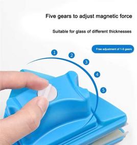 img 2 attached to 🪟 KOKITEA Double-Sided Window Cleaner Glass Wiper Magnetic Cleaning Tools - Easy Washing for High-Rise Double Car Glazed Windows (Blue)"