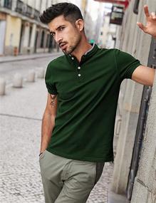 img 3 attached to LecGee Contrast Sleeve Tipped T Shirts Men's Clothing and Shirts