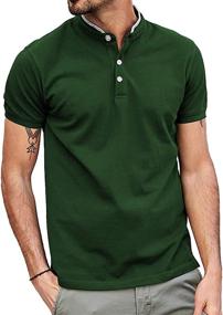 img 4 attached to LecGee Contrast Sleeve Tipped T Shirts Men's Clothing and Shirts