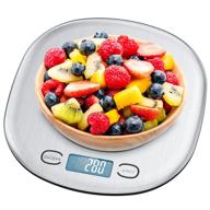 🥘 versatile digital food scale - precision kitchen scale up to 33lbs, accurate within 0.05oz/1g, stainless steel design with zero out feature - ideal for cooking and baking logo