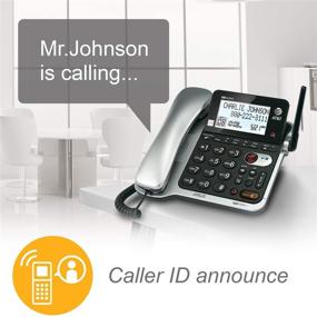 img 2 attached to 📞 AT&amp;T CL84202 Dual-Handset Corded/Cordless Answering System with Caller ID/Call Waiting