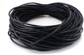 img 1 attached to 🔗 Versatile and Durable: BeadsTreasure 15 Ft of Black Genuine Leather Cord - 2 mm Diameter