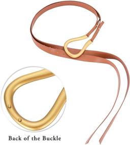 img 3 attached to Womens Double Layer Leather U Shape Fashion Women's Accessories and Belts