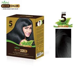 Nisha Nature Mate Natural Henna Based Hair Color Original Black 10g Pack of  6  MAMOUSCOM