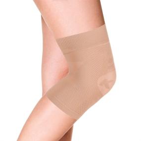 img 4 attached to 🦵 OrthoSleeve Knee Brace for ACL, MCL, Meniscus Tear: Injury Recovery & Pain Relief (Small, Tan, Single)