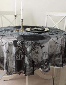 img 2 attached to 🎃 Halloween Tablecloth by Benson Mills: Spooky Edition