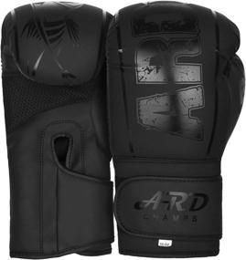 img 4 attached to ARF Xlite Black Matte Gel Boxing Gloves for Men & Women Training 🥊 MMA Muay Thai - High-Quality Punching Gloves for Heavy Bags, Sparring, Kickboxing & Fighting