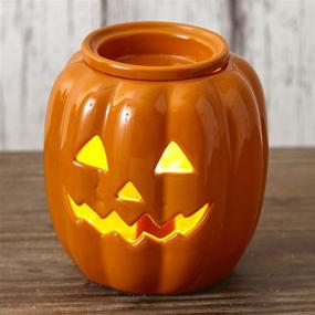 img 1 attached to 🎃 The Lakeside Collection Halloween Pumpkin Plug-in Wax Aroma and Fragrance Tart Warmer - Orange Delight!