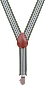 img 3 attached to Набор детских подтяжек с регулируемым эластичным ремнем Y-образной формы и галстуком-бабочкой с зажимами для галстука