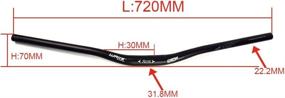 img 4 attached to 🚵 Wake MTB Riser Handlebar: 31.8 mm, Extra-Long Aluminium Alloy Bicycle Handlebars for Downhill Cycling and Racing (720mm/780mm)