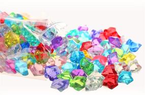 img 3 attached to 💎 PMLAND Acrylic Ice Rocks Crystals Gems: A Versatile Bag of 180 Pieces for Stunning Vase Fillers, Party Decorations, and Craft Projects
