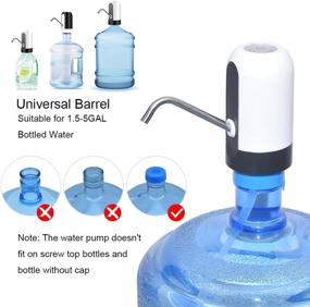 img 4 attached to 🚰 Kamija 5 Gallon Water Dispenser - Automatic Drinking Water Bottle Pump Switch for 2-5 Gallon Jugs, USB Charging - Portable Water Dispenser for Office, Home, Camping, Kitchen, and More