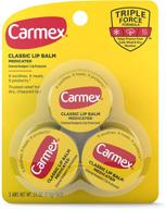 💋 carmex medicated lip balm jars - pack of 3, lip protectant for optimal lip care logo