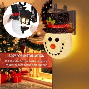 img 2 attached to 🎅 Enhance Your Christmas Porch with AerWo 2 Pack 12 Inch Snowman Christmas Porch Light Covers for Festive Outdoor Decorations