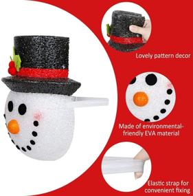 img 3 attached to 🎅 Enhance Your Christmas Porch with AerWo 2 Pack 12 Inch Snowman Christmas Porch Light Covers for Festive Outdoor Decorations