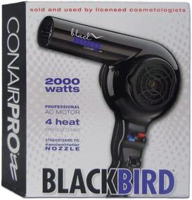 img 1 attached to Conair BB075W Pro Blackbird Фен для волос - Ультра Мощный Стильный Инструмент с мощностью 2000 ватт.