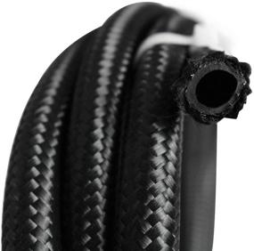 img 1 attached to 🔒 Universal 20FT 6AN 3/8&#34; Nylon Stainless Steel Braided CPE Oil Gas Fuel Line