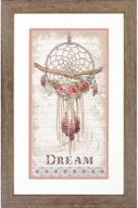 🌸 dimensions floral dream catcher cross stitch kit: create stunning art with 14 count white aida cloth, 8" x 15 logo