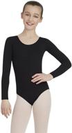 🩰 capezio girls' team basics long sleeve leotard: superior comfort and performance for young dancers logo