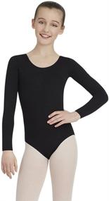 img 2 attached to 🩰 Capezio Girls' Team Basics Long Sleeve Leotard: Superior Comfort and Performance for Young Dancers