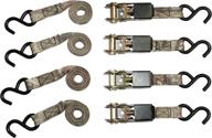 πΏ mossy oak break-up infinity camo ratchet tie down straps (900 lb tension strength) - 4 pack by rps outdoors: 1" x 8' high-quality straps logo