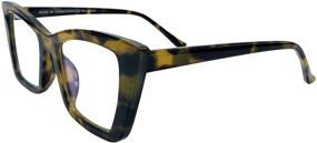 img 3 attached to 👓 Очки Vivian TWELVE для блокировки синего света - фильтр УФ и синего света, антибликовое покрытие, снижение цифрового напряжения глаз, без рецепта, модная оправа в стиле "кошачий глаз", черепаховый - идеально подходят для работы на компьютере и игр.