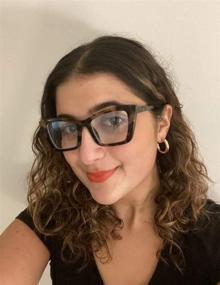 img 2 attached to 👓 Очки Vivian TWELVE для блокировки синего света - фильтр УФ и синего света, антибликовое покрытие, снижение цифрового напряжения глаз, без рецепта, модная оправа в стиле "кошачий глаз", черепаховый - идеально подходят для работы на компьютере и игр.