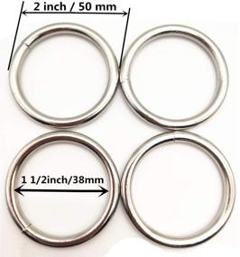 img 2 attached to 🔗 12 Pack 2" Welded O-Ring – Nickel Plated Steel Rings for Macrame, Camping Belt, Dog Leashes, Light Saber Accessories, Luggage Belts, Handbags, Crafts, and More