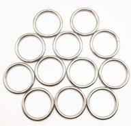 🔗 12 pack 2" welded o-ring – nickel plated steel rings for macrame, camping belt, dog leashes, light saber accessories, luggage belts, handbags, crafts, and more logo