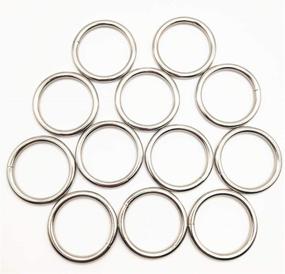 img 4 attached to 🔗 12 Pack 2" Welded O-Ring – Nickel Plated Steel Rings for Macrame, Camping Belt, Dog Leashes, Light Saber Accessories, Luggage Belts, Handbags, Crafts, and More