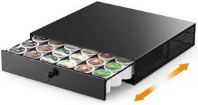 img 4 attached to Goldlion K Cup Holder: Sleek Sliding Tray Coffee Pod Organizer with Rolling Feature - Compatible with Keurig Accessories - Countertop Maker Stand, Black